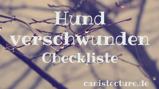 Hund vermisst - checkliste - hundeblog canistecture - dogblog